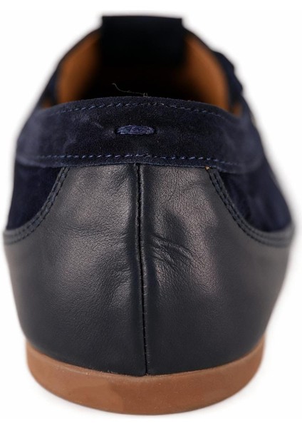 Parçalı Deri Lacivert Ayakkabı indirimleri