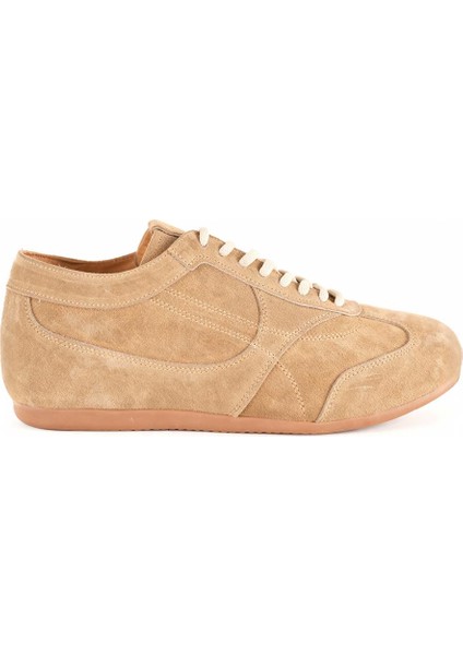 Parçalı Deri Bej Ayakkabı