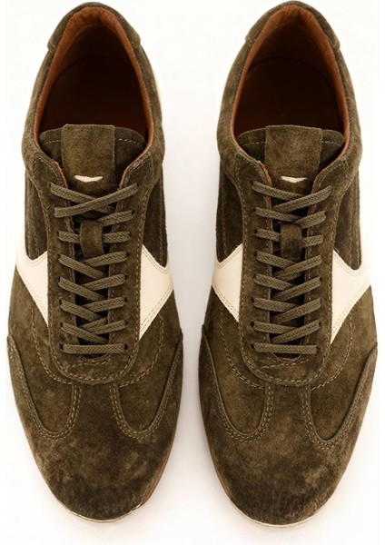 Parçalı Deri Haki Ayakkabı fiyatları