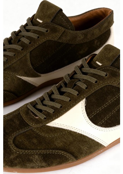 Parçalı Deri Haki Ayakkabı fırsatları