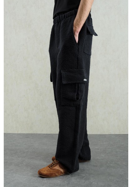 Jakar Desenli Kargo Siyah Pantolon fırsatları