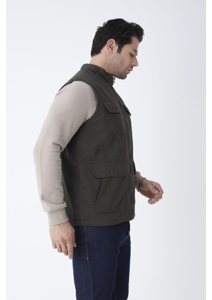 Erkek Mevsimlik Yelek %100 Pamuklu Astarlı Altı Cepli fiyatları
