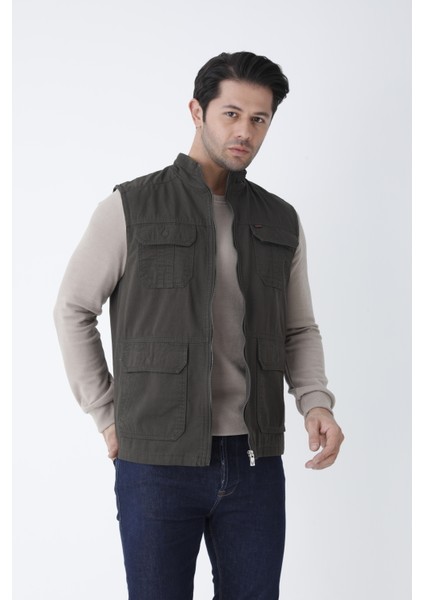 Erkek Mevsimlik Yelek %100 Pamuklu Astarlı Altı Cepli fırsatları