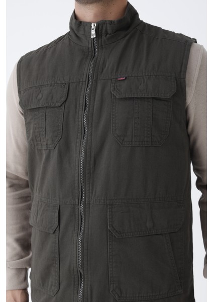 Erkek Mevsimlik Yelek %100 Pamuklu Astarlı Altı Cepli indirimleri