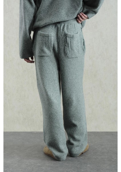 Yumuşak Dokulu Örgü Triko Mint Pantolon modelleri