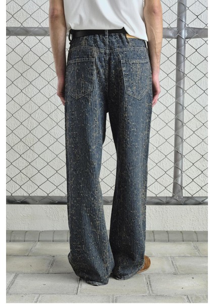 Efektli Dökümlü Lacivert Jean modelleri