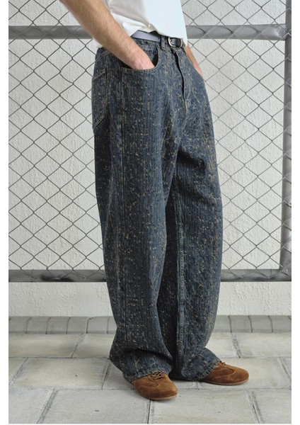 Efektli Dökümlü Lacivert Jean fırsatları