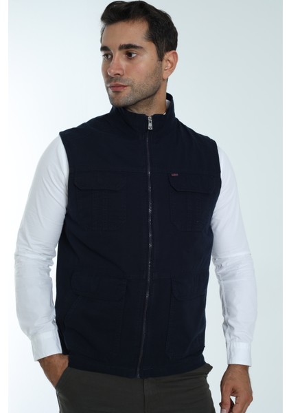 Erkek Mevsimlik Yelek %100 Pamuklu Astarlı Altı Cepli
