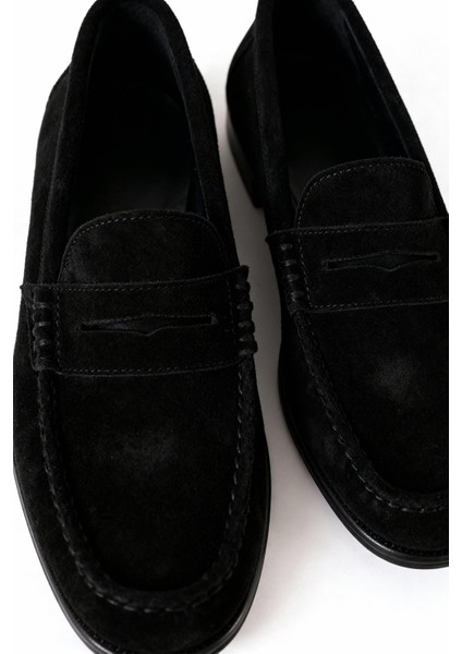 Süet Siyah Loafer modelleri