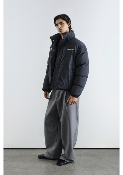 Nakışlı Şişme Antrasit Mont fiyatları