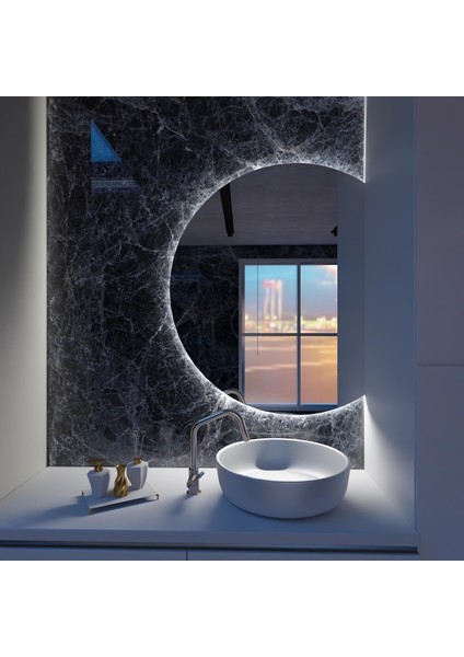 Lunaris LED Ayna – Modern Dairesel Duvar Aynası fiyatları