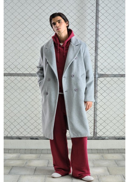 Basıc Kaşe Gri Kaban