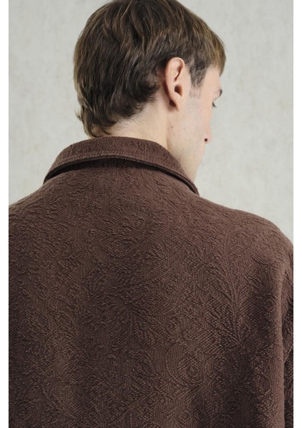 Jakar Desenli Kahverengi Ceket fırsatları