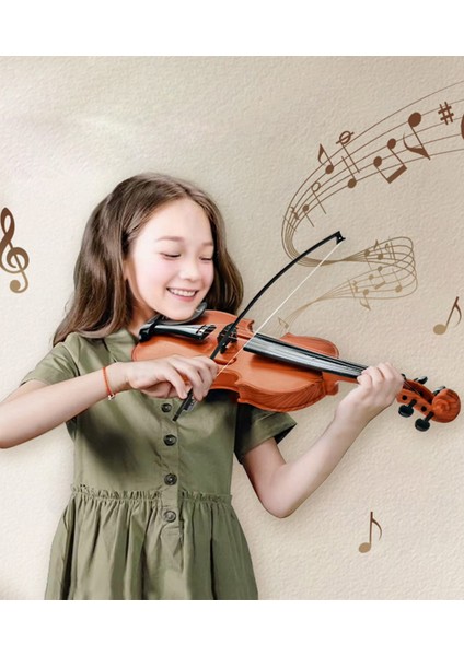 Oyuncak Keman Süper Gerçekçi Telli Yüksek Kalite Hediye Oyuncak Violin