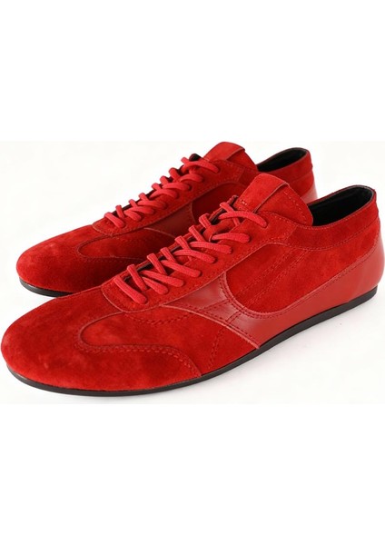 Parçalı Deri Kırmızı Ayakkabı modelleri