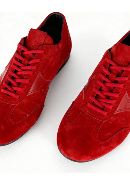 Parçalı Deri Kırmızı Ayakkabı fırsatları