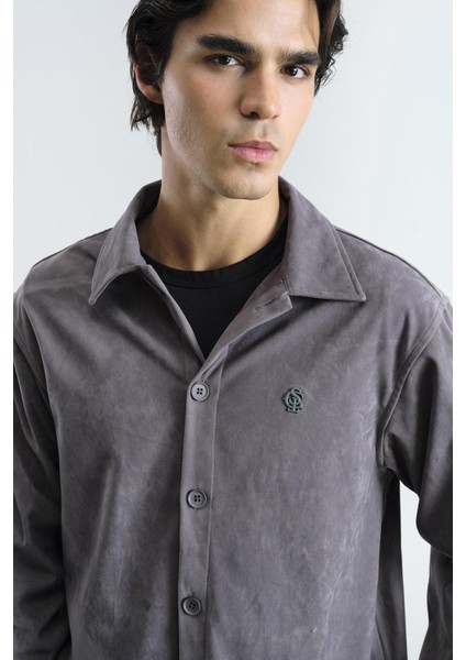 Süet Gri Gömlek fırsatları