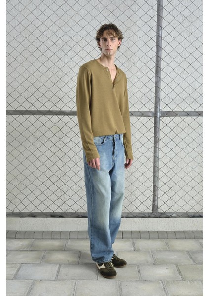 Metal Çıtçıtlı Uzun Kollu Taba T-Shırt fiyatları