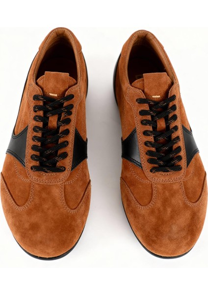 Parçalı Deri Kahverengi Ayakkabı