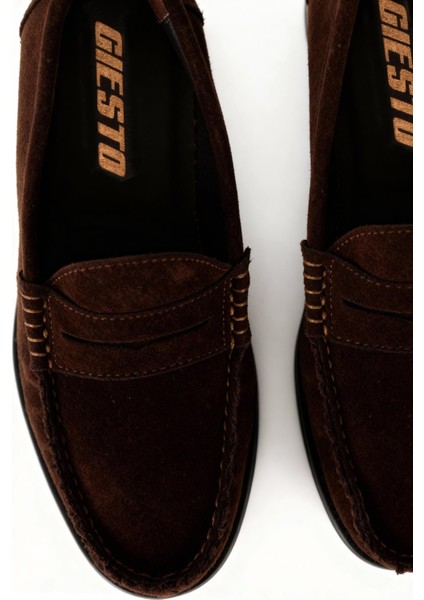 Süet Kahverengi Loafer