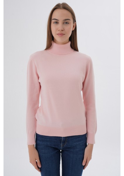 Kadın %100 Organik Pamuk Balıkçı Yaka Triko Kazak TRIST-6103