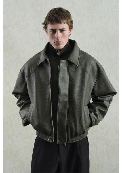 Dokulu Haki Deri Ceket indirimleri