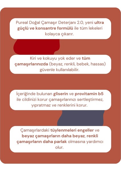 Doğal Çamaşır Deterjanı - 30 Yıkama - Kokulu modelleri