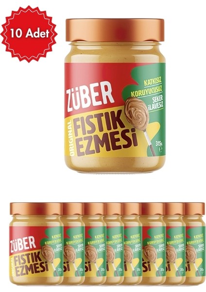Fıstık Ezmesi 315 G x 10 Adet | Katkısız ve Doğal | Kahvaltılık ve Sağlıklı Atıştırmalık