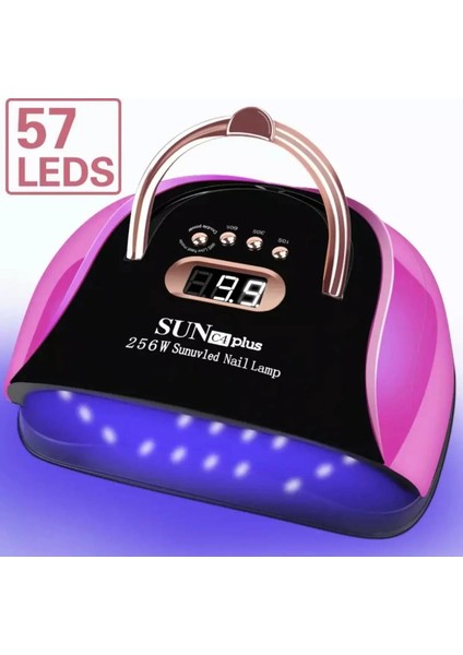 C4 Plus 256 Watt 57 LED Uv LED Kalıcı Oje Protez Tırnak Kurutucu Lamba - 1 Mor