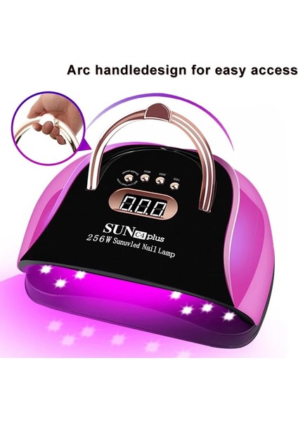 C4 Plus 256 Watt 57 LED Uv LED Kalıcı Oje Protez Tırnak Kurutucu Lamba - 1 Mor modelleri
