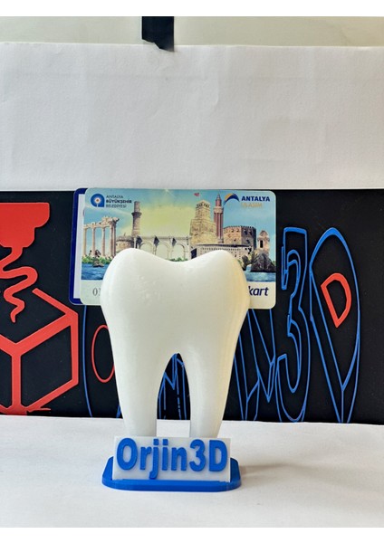 ORJIN3D Kişiye Özel Tasarlanabilir Diş Şeklinde Kartvizitlik fiyatları