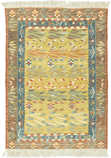 Kadio Çiçek Desenli Yün Kilim 156X209 cm