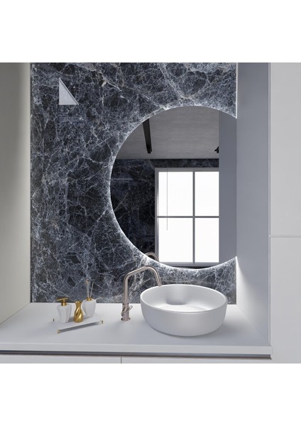 Lunaris LED Ayna – Modern Dairesel Duvar Aynası