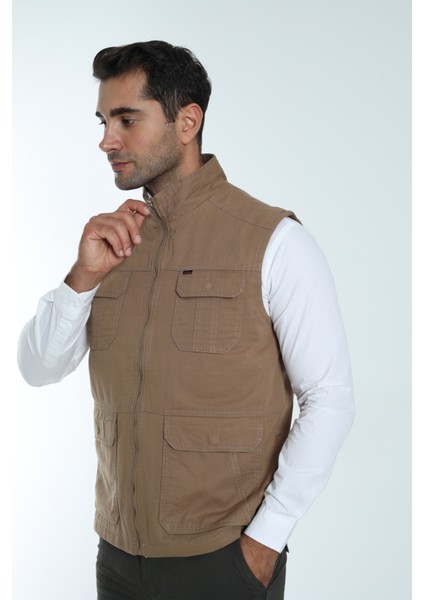 Erkek Mevsimlik Yelek %100 Pamuklu Astarlı Altı Cepli modelleri