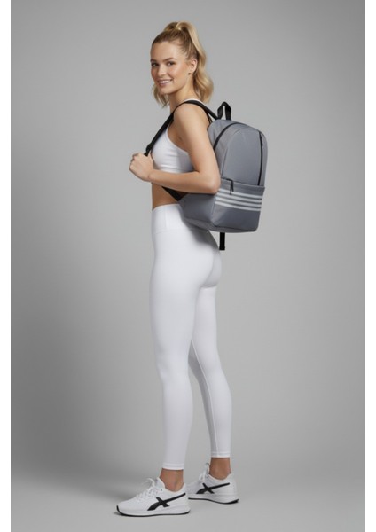 Unisex Şeritli 3 Fermuarlı Çok Kullanışlı Sırt Çantası fiyatları