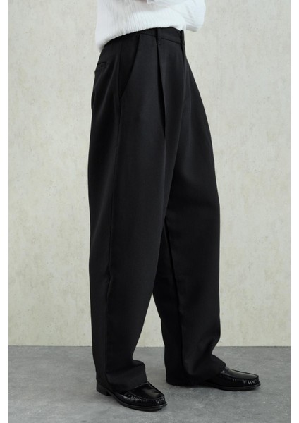 Pilili Klasik Siyah Pantolon modelleri