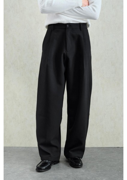 Pilili Klasik Siyah Pantolon fırsatları