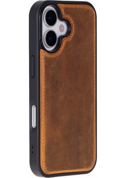 Apple iPhone 17 Için, Hakiki Deri, El Yapımı Cüzdanlı Kılıf, Magsafe ile Uyumlu, Iç Yüzeyi Kadife, Karamel indirimleri