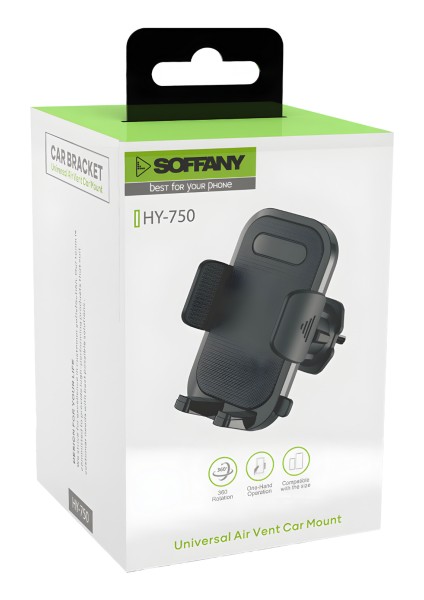 HY-750 360° Araç İçi Telefon Tutucu Klima Uyumlu