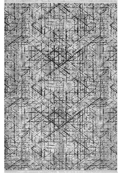 Roma Gri Siyah Halı Akrilik Halı Yumuşak Dokulu Salon Oturma Odası Yatak Odası Halısı 421