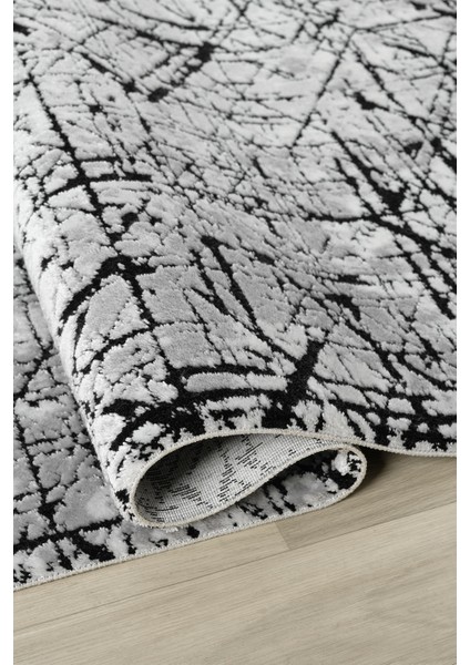 Roma Gri Siyah Halı Akrilik Halı Yumuşak Dokulu Salon Oturma Odası Yatak Odası Halısı 421 modelleri