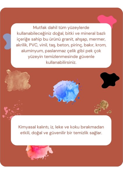 Doğal Çok Amaçlı Temizleyici modelleri