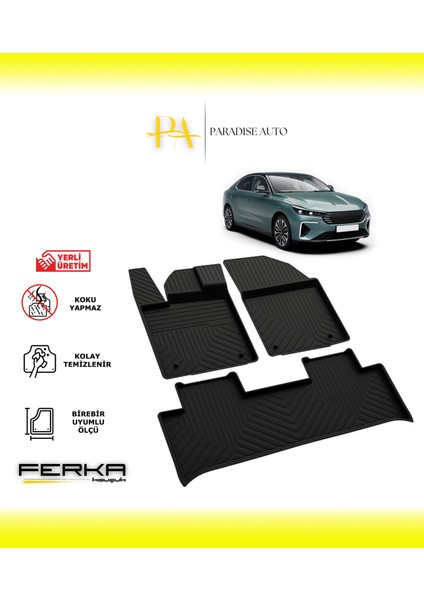 Togg T10F 2025 ve Üstü 4d Havuzlu Paspas