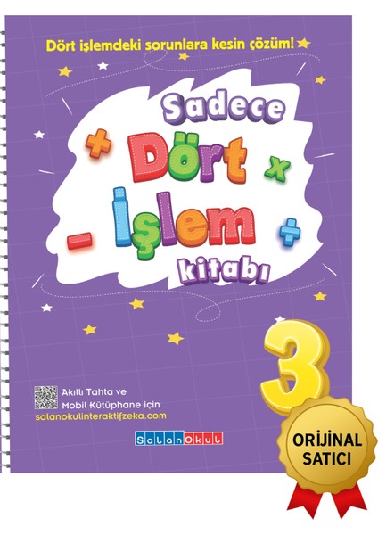 Resmi ve Orijinal Satıcı 3. Sınıf Dört İşlem Kitabı
