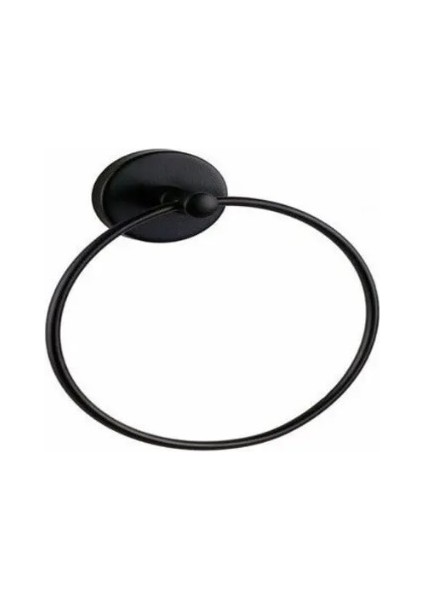 şkanlı Yuvarlak Havluluk Siyah