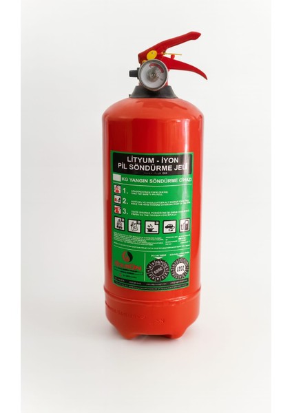 Özgün 2 Litre Bioversal Elektrikli Araçlar ve Lityum-Iyon Batarya (Pil, Akü) Yangın Söndürme Cihazı