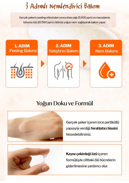 Arındırıcı Pürüzsüzleştirici Vücut Peelingi KUNDAL Macadamia & Sugar Body Scrub 550g(Cherry Blossom)