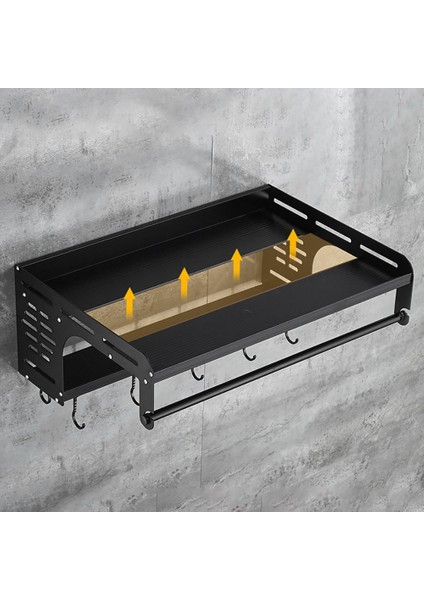 Santkuee Çift Katmanlı Organizatör Raf Kanca ile Alüminyum Baharat Baharat Şişesi Mikrodalga Fırın Asılı Raf Mutfak A (Yurt Dışından) fiyatları