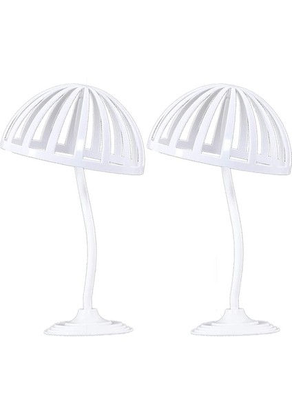 Santkuee Yetişkin Şapkası Için Plastik Şapka Standı Rafı, Serbest Daimi Masa Üstü Şapka Ekran Tutucuları Şapka Tutucu Seti 2, Beyaz (11.8 Inç H) (Yurt Dışından)