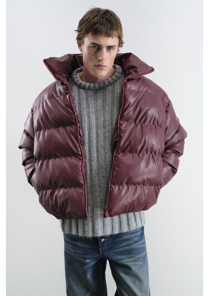 Şişme Deri Bordo Mont